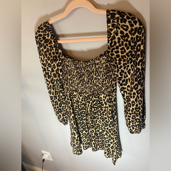 Reformation mochi animal print mini  long sleeve dress 👗 - Picture 6 of 7
